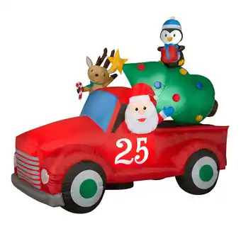 Walmart National Tree Company 8 ft. Inflatable Santa in Vintage Pickup Truck offer