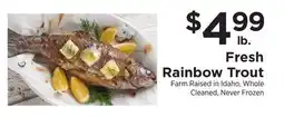 ShopRite Fresh Rainbow Trout offer