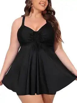 Walmart Zenbriele Women's Plus Size Swim Dress Bathing Suits Flowy Tankini Boyshorts Swimsuit offer