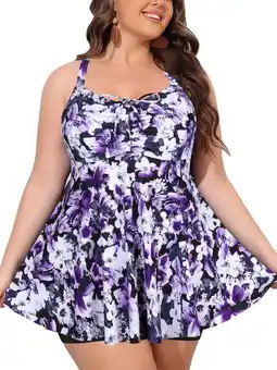 Walmart Zenbriele Women's Plus Size Swim Dress Bathing Suits Flowy Tankini Boyshorts Swimsuit offer