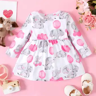 Walmart PatPat Newborn Infant Baby Girl Dresses Long Sleeve Clothes Midi Casual Dress Outfit, 3-6 Months offer