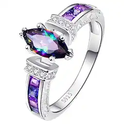 Walmart Bidobibo Mystic Topaz Women's Engagement Ring in 925 Silver offer