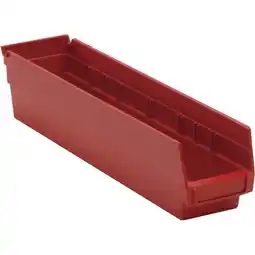 Walmart Quantum Storage Systems Shelf Bin,Red,Polypropylene,4 in QSB116RD offer