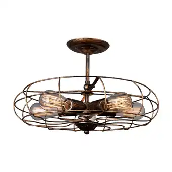 Walmart CWI Lighting Pamela 5 Light Farmhouse Metal Flush Mount in Antique Copper offer