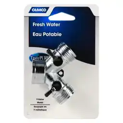 Walmart Camco 20113 - Stainless Steel Y-Union Shut-Off Valve (3/4 FPT x 3/4 MPT x 3/4 MPT) offer