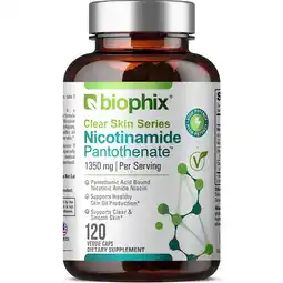 Walmart Biophix B3 Nicotinamide & B5 Pantothenic Acid 1350 mg - Flush-Free Niacin for Skin Health, 120 Vcaps offer