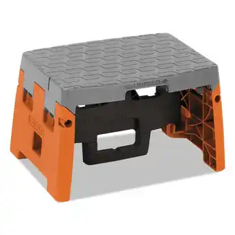 Walmart Cosco Folding Step Stool, 1-step, 300 Lb Capacity, 8.5 Working Height, Orange/gray offer