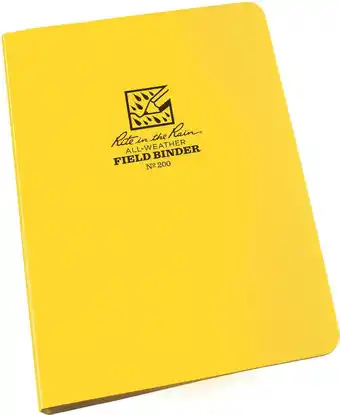 Walmart Rite in the Rain All-Weather 1/2 Ring Binder, 5 5/8 x 7 7/8, Yellow Binder (No. 200) offer