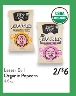 Fresh Thyme Lesser Evil Organic Popcorn offer