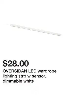 Ikea ÖVERSIDAN LED wardrobe lighting strp w sensor, dimmable white offer