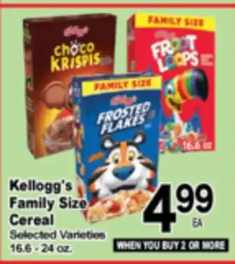 Superior Grocers Kellogg's Family Size Cereal offer