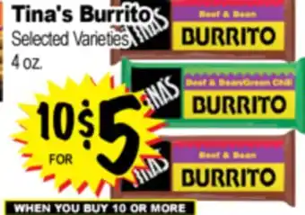 Superior Grocers Tina's Burrito offer