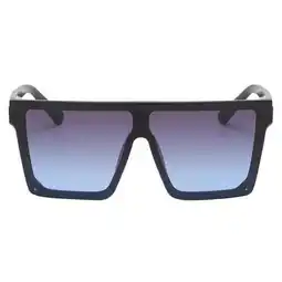 Walmart hengtong 2xFashion Sunglasses for Men Women UV400 Black Frame Blue Lens offer