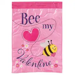 Walmart Magnolia Gardens M011513 13 x 18 in. Bee My Valentine Polyester Printed Garden Flag offer