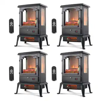 Walmart VOLTORB Freestanding Electric Fireplace Heater Stove with Remote (4 Pack) offer