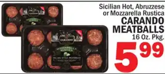 Bravo Supermarkets CARANDO MEATBALLS offer