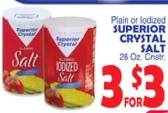 Bravo Supermarkets SUPERIOR CRYSTAL SALT offer