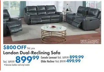 Boscov's Landon Dual-Reclining Sofa offer