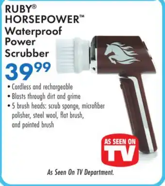 Boscov's RUBY HORSEPOWER Waterproof Power Scrubber offer