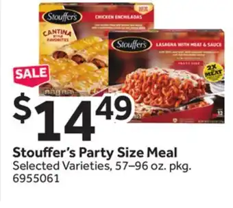 Stop&Shop Stouffer's Party Size Meal offer