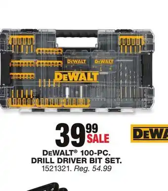 Blain's Farm & Fleet DEWALT 100-PC. DRILL DRIVER BIT SET offer