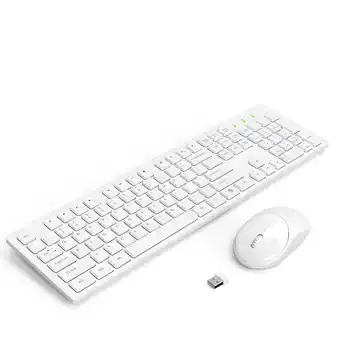 Walmart Wireless Keyboard and Mouse, Silent 2.4GHz Cordless Combo-white offer