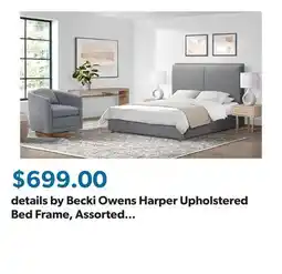 Sam's Club details by Becki Owens Harper Upholstered Bed Frame, Assorted Colors & Sizes offer