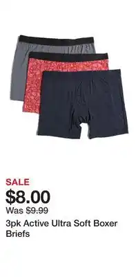 TJ Maxx 3pk Active Ultra Soft Boxer Briefs offer