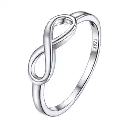 Walmart Suplight 925 Sterling Silver Infinity Knot Rings, Engagement Wedding Infinity Band Rings for Women offer