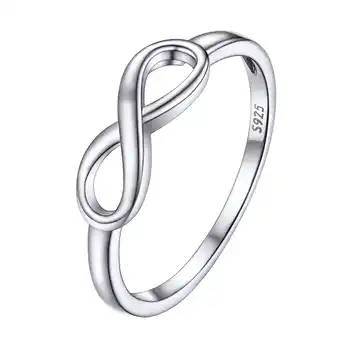 Walmart Suplight 925 Sterling Silver Infinity Knot Rings, Engagement Wedding Infinity Band Rings for Women offer