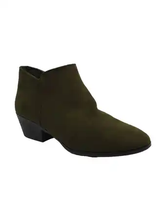 Walmart STYLE & COMPANY Womens Green Padded Comfort Wileyy Almond Toe Block Heel Zip-Up Booties 5.5 M offer