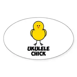 Walmart CafePress - Ukulele Chick - Sticker (Oval) offer