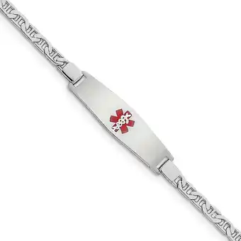 Walmart Sterling Silver Medical ID Anchor Link Bracelet - 6.6 Grams - 7 Inch - Lobster Claw offer