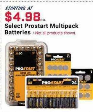 Pep Boys Select Prostart Multipack Batteries offer