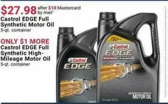 Pep Boys Castrol Edge Full Synthetic Motor Oil offer