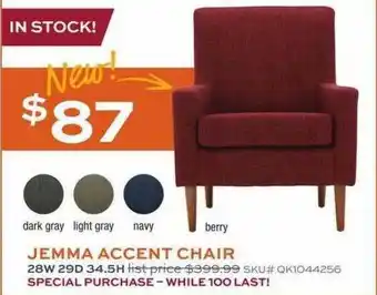 Slumberland Furniture Jemma Accent Chair offer