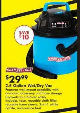 Valu Home Centers 2.5 Gallon Wet Dry Vac offer
