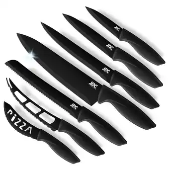 Walmart LDC Lux Decor Collection 7-Piece Rust Resistant Stainless Steel Kitchen Knife Set offer