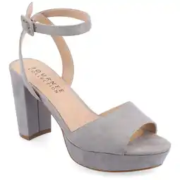 Walmart Journee Womens Nairri Vegan Leather Platform Heel Dress Sandals offer