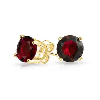 Walmart Cate & Chloe Larissa Gold Plated Stud Earrings with Genuine Ruby Gemstones for Women, Gift for Her offer