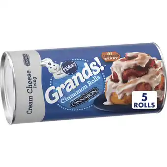 Walmart Pillsbury Grands! Cinnamon Rolls with Cinnabon Cinnamon and Cream Cheese Icing, 5 Ct offer