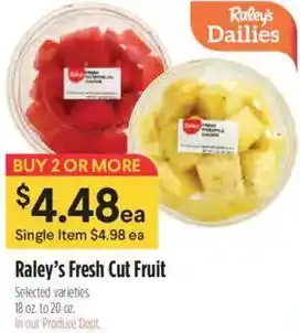 Raley's Raley's Fresh Cut Fruit offer