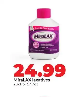 Hy-Vee MiraLAX laxatives offer