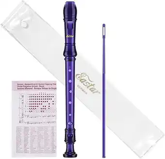 Walmart Eastar ERS-1GG German Soprano Recorder 8 Hole C Key 3 Piece Instrument Dark Green offer