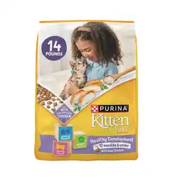 Walmart Purina Kitten ChowHealthy Development, Indoor Dry Kitten Food, Chicken, 14 lb Bag offer