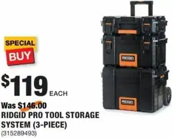 The Home Depot Ridgid Pro Tool Storage System (3-Piece) offer