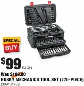 The Home Depot Husky Mechanics Tool Set (270-Piece) offer