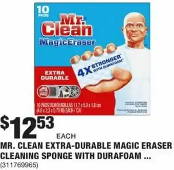 The Home Depot Mr. Clean Extra-Durable Magic Eraser Cleaning Sponge With Durafoam offer