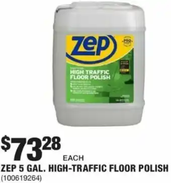 The Home Depot Zep 5 Gal. High-Traffic Floor Polish offer