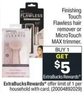 CVS Finishing Touch Flawless Hair Remover Or MicroTouch MAX Trimmer offer
